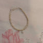 925 Sterling Silver Warm Tone Pearls, Blue Topaz North Star Bracelet