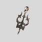 Trishul Damru Big 925 Sterling Silver Pendant