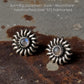 925 Sterling Silver Moonstone Big Sun Stud Earrings