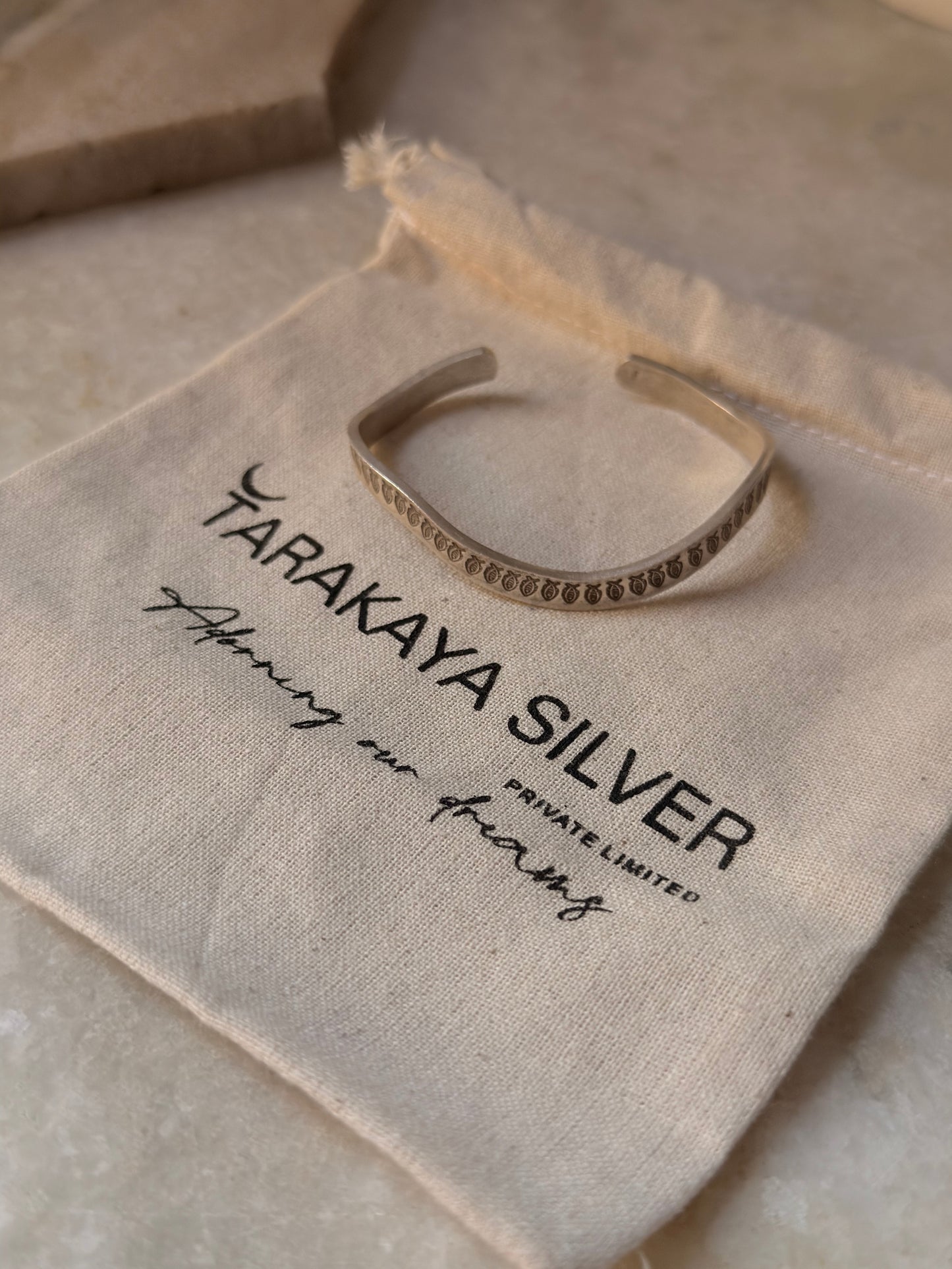 925 Sterling Silver Antique Hill Tribe Fish Handcrafted Adjustable Kada