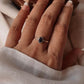 925 sterling silver Iolite ring with Victorian detailing