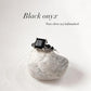 Black Onyx Square Cut Silver Ring