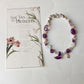  Mystical amethyst moon charm bracelet in 925 silver 