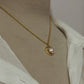 Minimalist gold plated 925 sterling silver pearl necklace for women