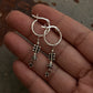 925 Sterling Silver Handcrafted Tribal Rawa Hoops Mandali Earrings
