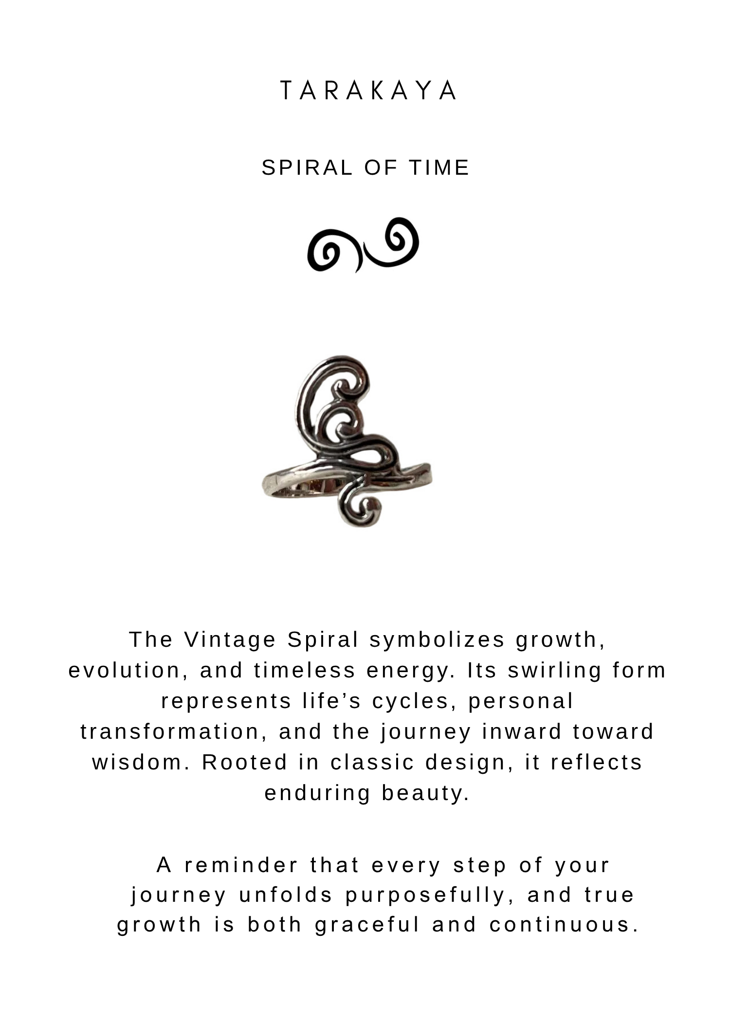 925 Sterling Silver Spiral Vintage Boho Motif Ring