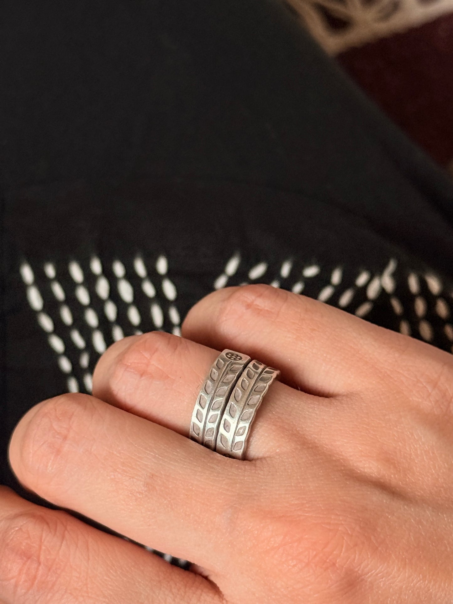925 Sterling Silver Bohemian Hill Tribe Handcrafted Adjustable Ring