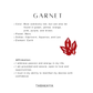 Garnet Crystal for love and rommance
