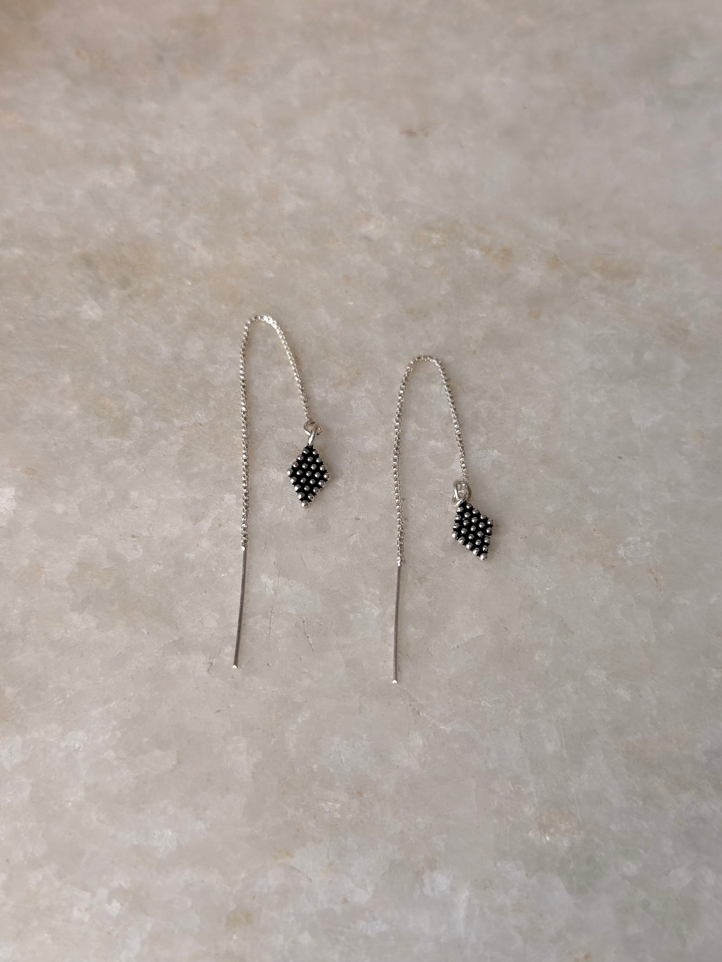 925 Sterling Silver Tribal Rawa Handcrafted Threader/Sui Dhaga Earring