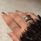 925 Sterling Silver Chunky Twin Hula Dome Band Ring