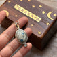 925 Sterling Silver K2 Jasper & Aquamarine Round Handcrafted One of a Kind Oval Pendant