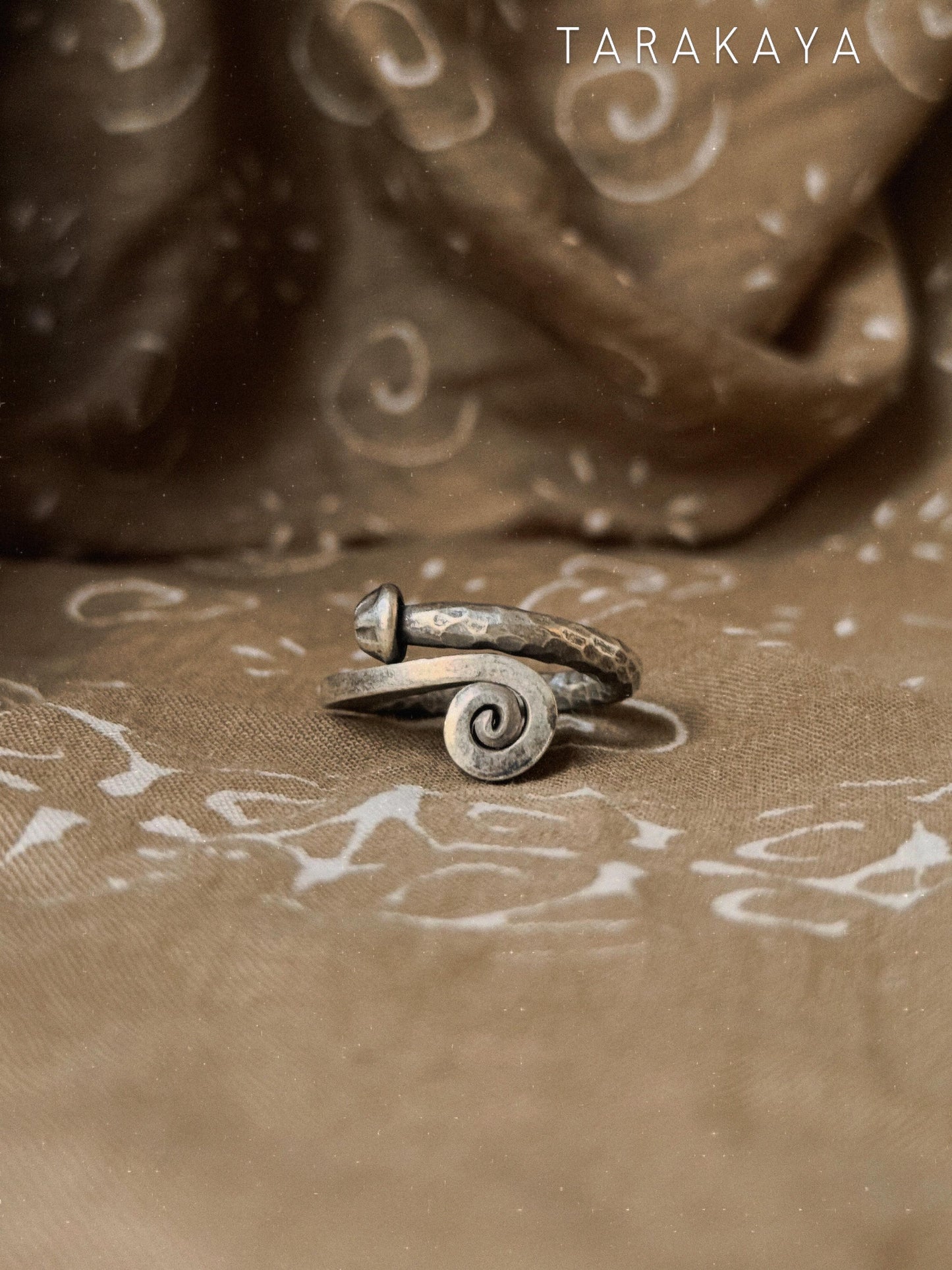 925 Sterling Silver Bohemian Rustic Spiral Arrow Hill Tribe Handcrafted Adjustable Ring