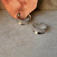 925 Sterling Silver Chunky Italian C Statement Half Hoops Earrings