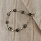 925 Sterling Silver Antique Style Small Flower Bracelet