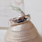 925 sterling silver thick band ring with hammered design