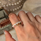Natural Crystal Stretchy Fresh Water Pearls & Multi Tourmaline Rings
