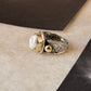 925 Sterling Silver Baroque Pearl Rustic Fusion Handcrafted Ring