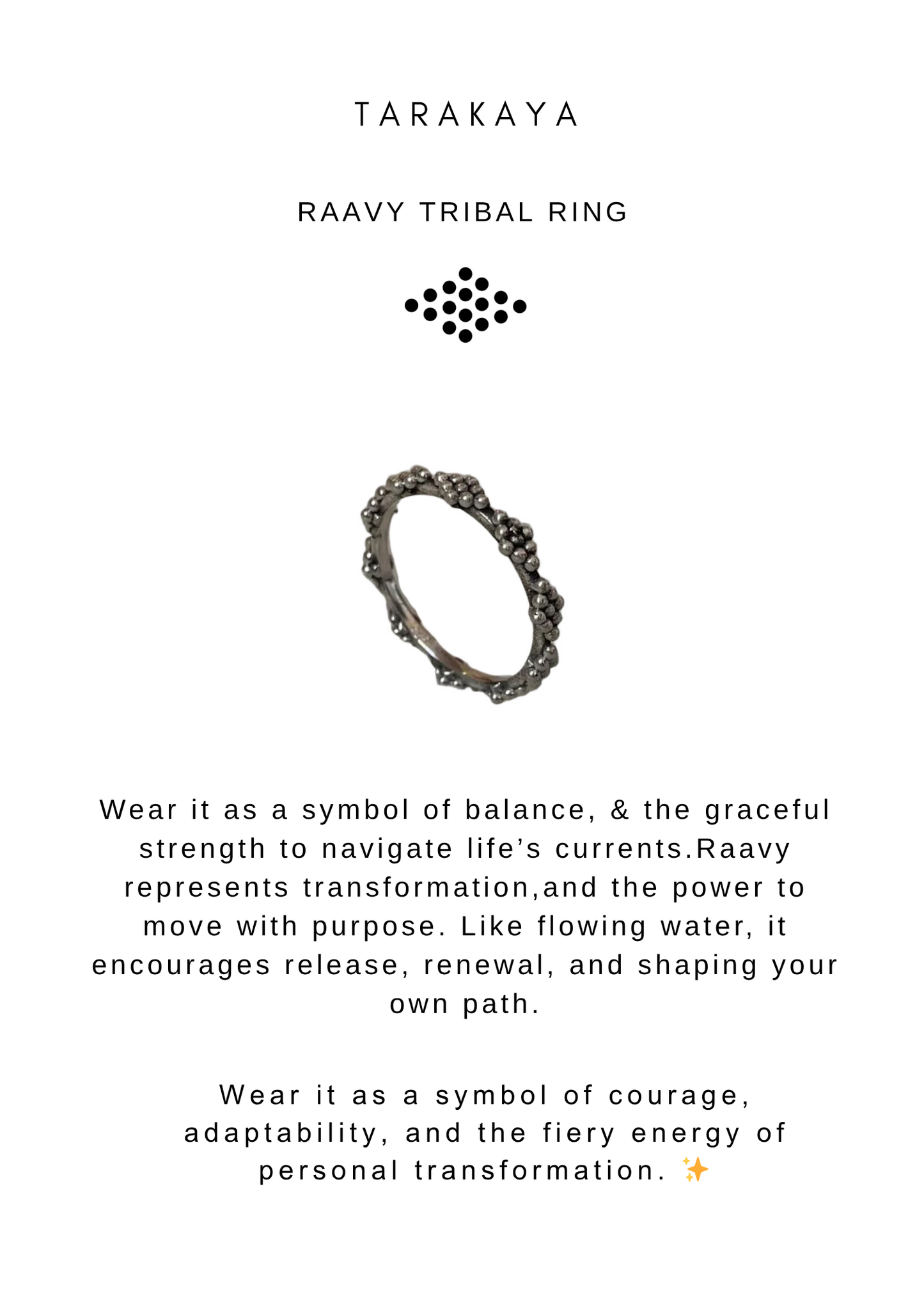925 Sterling Silver Boho Raavy Tribal Stack Ring