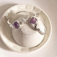 Amethyst CZ Silver Hoops for Bold Style