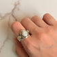 925 Sterling Silver Baroque Pearl Rustic Fusion Handcrafted Ring