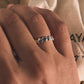 Timeless heart band silver ring with smooth finish