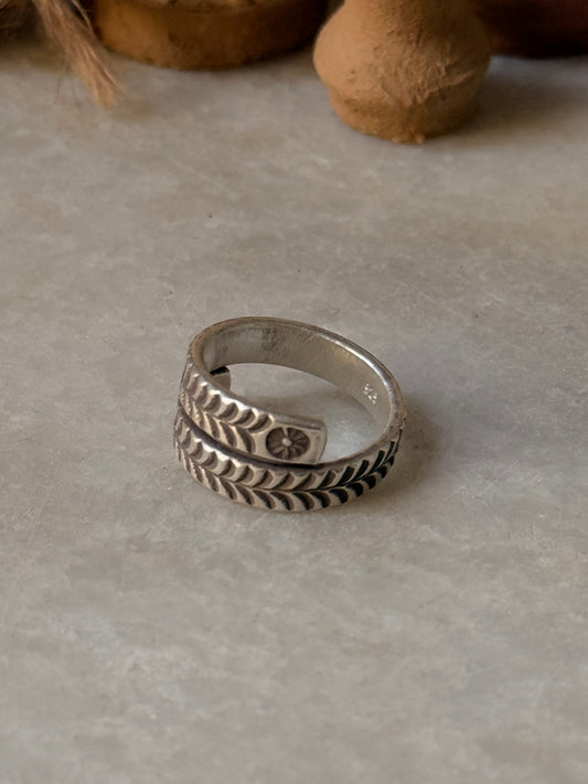 925 Sterling Silver Bohemian Hill Tribe Handcrafted Adjustable Ring