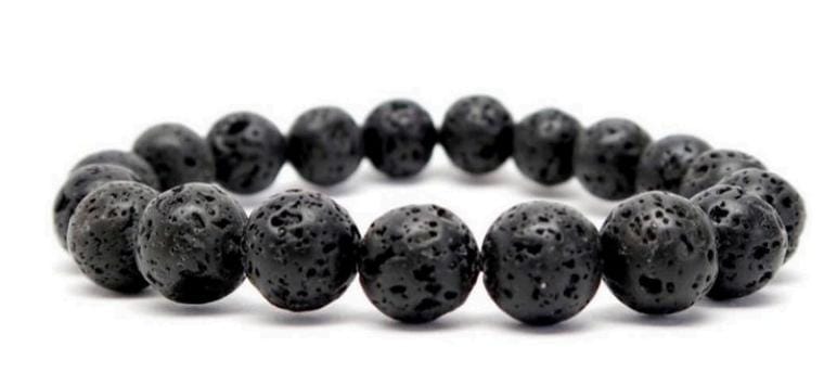 Handmade Black Lava Crystal Bracelet 8MM 