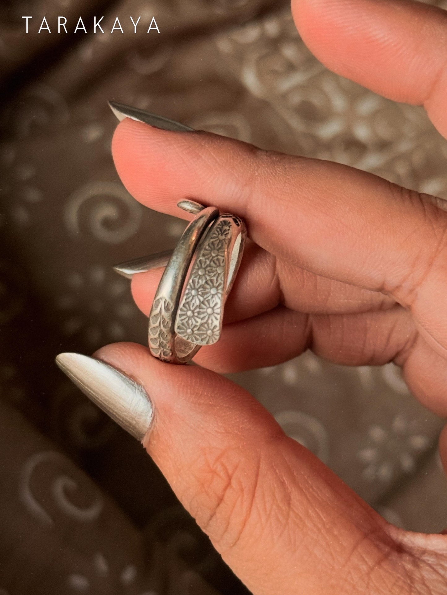 925 Sterling Silver Bohemian Hill Tribe Earth Song Spiral Handcrafted Adjustable Ring