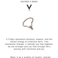 925 Sterling Silver V Tribey Stackable Ring
