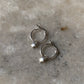 925 Sterling Silver Star Charm Italian Hoops