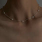 Handcrafted 925 sterling silver choker with serene freshwater pearls  