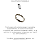 925 Sterling Silver Sculpture Stackable Band Ring
