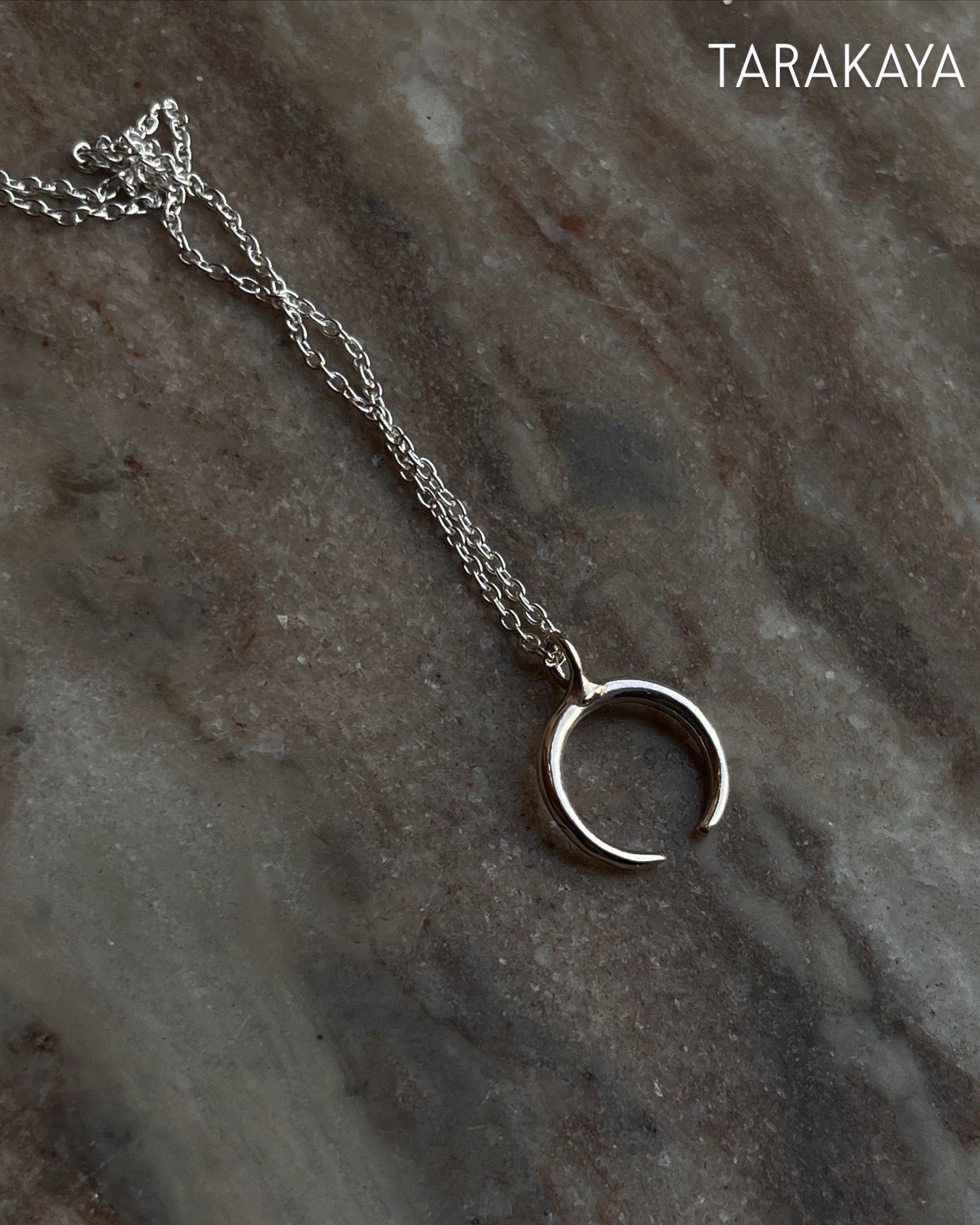 Sterling Silver Crescent Moon Necklace