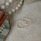 Natural Crystal Stretchy Fresh Water Pearls & Rose Quartz Round Rings