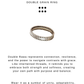 925 Sterling Silver Double Boho Rawa Stack Band Ring