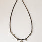 925 Sterling Silver Smokey Quartz 2mm & Hill Tribe Coin Charm & Silver Beads Handcrafted Necklace