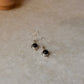 925 Sterling Silver Black Onyx Rope Handcrafted Boho Antique Style Hook Earrings