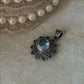 Blue Topaz Mandala Boho 925 Sterling Silver Pendant