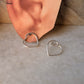 925 Sterling Silver Broken Heart Studs