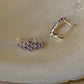 925 Sterling Silver Tanzanite long Flower Statement Earrings