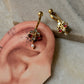 925 Sterling Silver Gold Plated Pink White Stone Kundan Polki & Fresh Water Pearls Charm Bugadi Ear Cuff