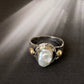 925 Sterling Silver Baroque Pearl Rustic Fusion Handcrafted Ring