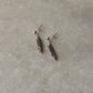 925 Sterling Silver Boho Lavender Beads Studs Earrings