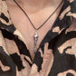 925 Sterling Silver Black Leather Cord Mandali Dolki Necklace
