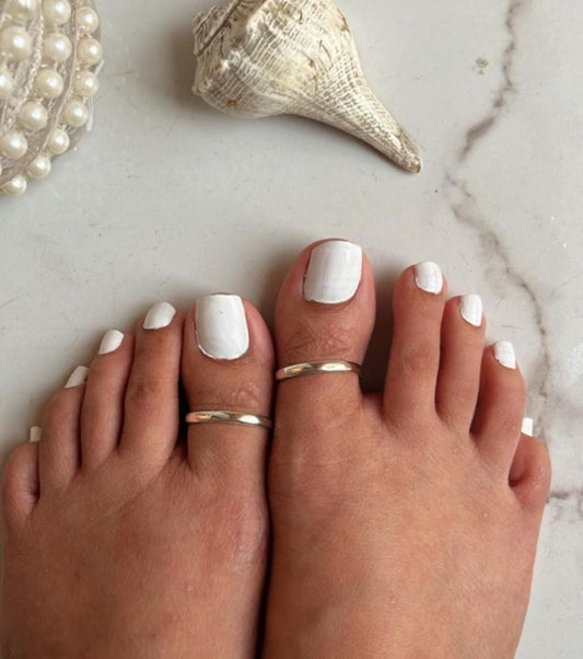 Plain Pure Silver Thumb Toe Ring