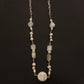 925 Sterling Silver Mother of Pearl Full Moon Face, Star Fresh Water Pearls, Grey Moonstone Handcrafted Necklace