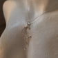 925 Sterling Silver Fresh Water Pearls Chain Moon Wire Wrapped Handcrafted Necklace