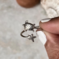 Adjustable Tortoise Starfish 925 Sterling Silver Ring