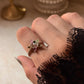 925 Sterling Silver Multi Tourmaline star Ring