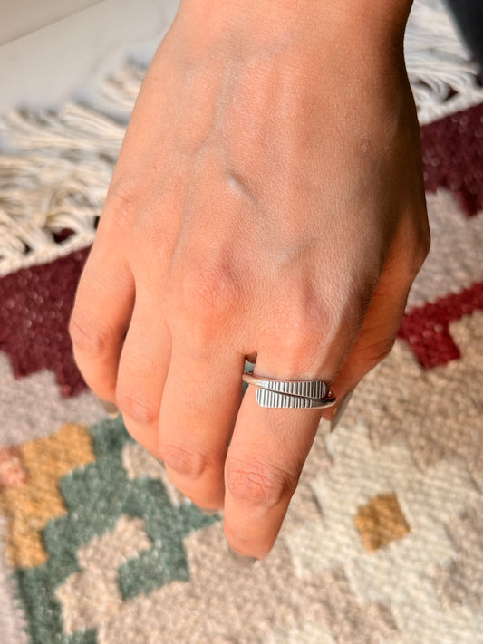 925 Sterling Silver Bohemian Hill Tribe Handcrafted Adjustable Ring